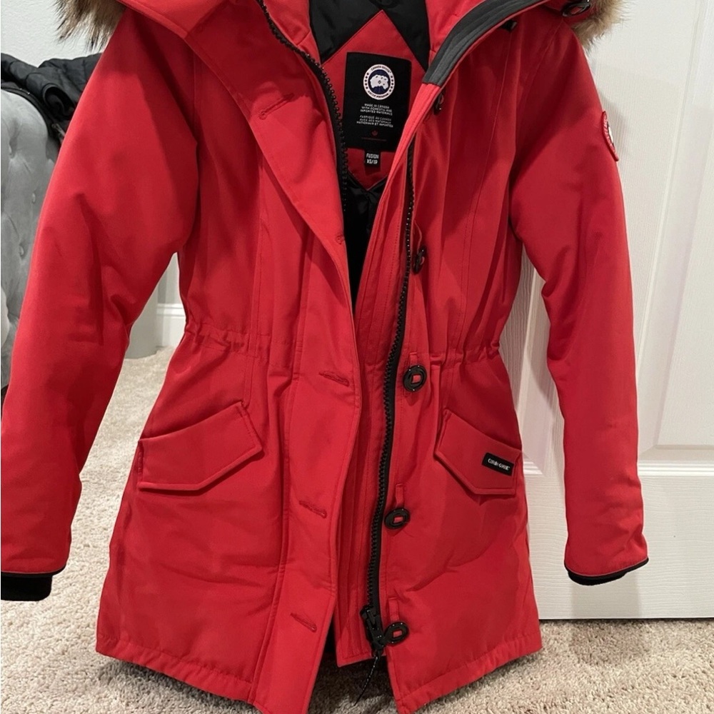Canada Goose  Red Parka with Fur Trim